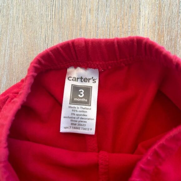 Baby Girl Valentine’s Day Four Piece Outfit Bundle Size 3 months Color Red White - Picture 7 of 7